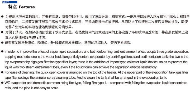 WZ型外循環(huán)式真空蒸發(fā)器(圖3)